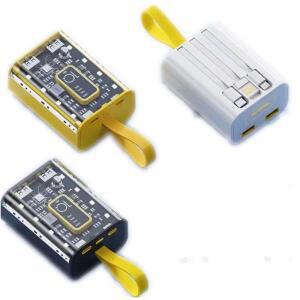 20000mAh 대용량 산업 스타일 파워뱅크 고품질 펑크 투명 메카 10W 고속 충전
