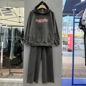 [에스핏]주니어키즈 피그먼트 후드 와이드 세트 TR  DJA101FKTR03 봄 후듬상하세