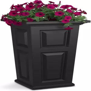 케인 난터킷 32인치 키 큰 화분 - 자가 급수 내후성 꽃 파티오 현관 또는 위한 내구성 있는 야외 디자인