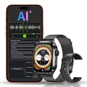 음성 녹음기가 스마트 워치 AI로 전사 탑재된 AI 회의용 135개 지원 언어 요약 제어