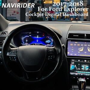 12.3인치 LCD 디지털 대시보드 클러스터 포드 익스플로러 2017-2018년형 LEDMI 카플레이 라디오 계기판 지