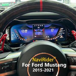 플러그 앤 플레이 LCD 디지털 대시보드 클러스터 12.3인치 포드 머스탱 2015-2021년형 LEDMI 라디오 계기판