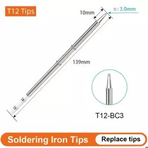호환  FMchip T12 시리즈 전기 납땜 다리미 팁 T12-K KU B2 BC2 C4 C1 I ILS JL02 D24 Hakko fx951 DIY 납