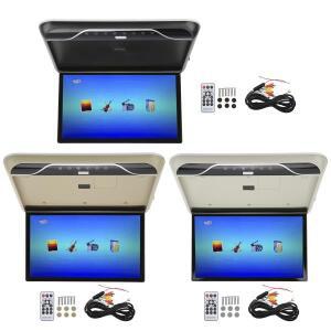 19인치 자동차 루프마운트 LCD 모니터 플립다운 1080P 16색 터치 컨트롤 분위기 조명 USB 입력