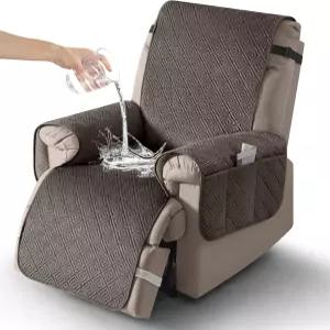 타임리스 벨벳 리클라이너 의자 커버 반려동물 및 반려견용 포켓과 함께 고정되는 100 방수 소형 20인치