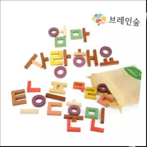 굿디자인상 수상 한글블럭-훈민틴트82 나무 우드 모자이크 미니 나노 놀이 창의력발달 의교구 어린이선물