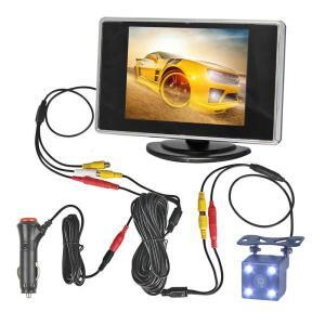 DIYKIT 2In1 자동차 주차 시스템 키트 3.5 인치 TFT LCD 컬러 후면보기 디스플레이 모니터 방수 반전 백업