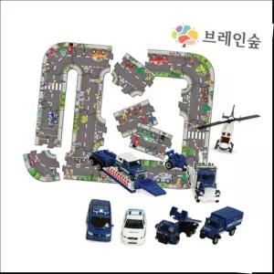익사이팅 경찰자동차9종_ 도로퍼즐놀이장난감 완구 남아선물 어린이날 남아 미니카 세트