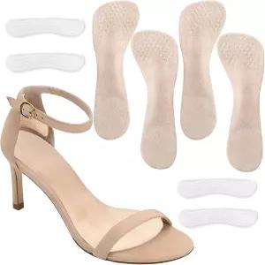 젤 하이힐 깔창 3/4쌍과 힐 그립 2쌍 자가 접착식 아치 지지대. 발 펌프 샌들 드레스 슈즈 플랫 스니커즈
