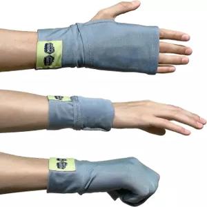 플립미츠 초경량 태양열 및 땀 흡수 장갑 플립오버 타월 - UPF 50 달리기 하이킹 팅 자전거 타기 개 산책