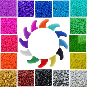 제트포 고양이 네일 캡 발톱 커버 및 어플리케이터 포함 XS 5배 솔리드 랜덤 색상 100개