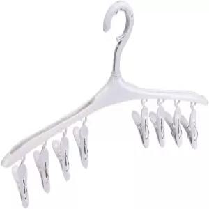 플라스틱 행거 다기능 방진 양말 클립 휴대용 습식 및 건식 절약 공간 홈 옷장 의류 정리함(6팩)(색상