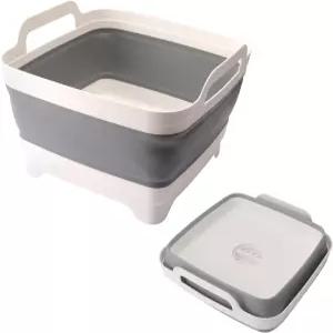 2.4 갤 9L 접이식 식기 세척기 배수 플러그가 있는 세면대 휴대용 도마 공간 절약 다용도 욕조 과일 채소