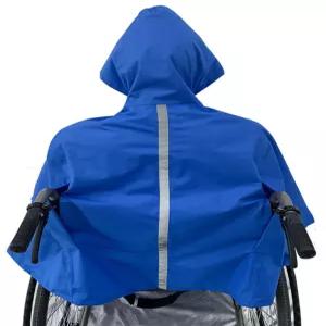 휠체어우비 방수 방풍 어르신 망토 장애인 두꺼운 지붕 방수커버 비옷 확대 야외 우비 폰초