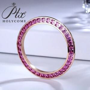 워터 고스트 핑크 보석 루비 사파이어 시계 베젤  골드 실버 다이아몬드 RLX 워치용 40 mm PTX 최고 품질