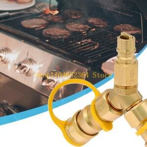 652F 천연 가스 퀵 커넥트 어댑터 3/8 Y 스플리터 교체 커넥션/분리 분리기 사용하기 쉬운