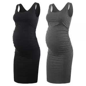 BBHoping 여성용 Maternity Sleeveless Dresses Tank Dress Mama Baby Shower Pregnancy 890164