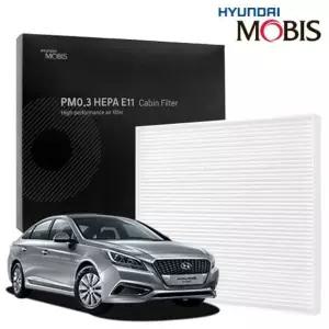 현대모비스 LF소나타 HEV 에어컨필터 PM0.3 E11 공기청정기 청소 자동차
