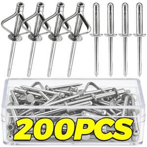 50/200x 알루미늄 합금 삼중 접이식 블라인드 리벳 대형 헤드 폭발형 팝 녹 방지 자동차 가구용 스프레딩