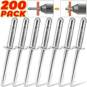 삼중 접이식 팝 리벳 알루미늄 원형 헤드 블라인드 모음 키트 (목재  플라스틱  자동차 수리용 패스너  못