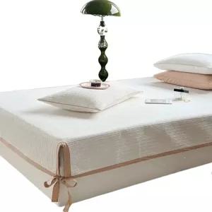 순면 목화솜 40수 누빔 침대 패드 커버 고정밴드 매트리스 사계절