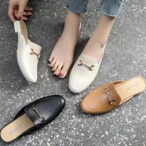 여성 뮬 슬리퍼 3color 골드 체인 여자 블로퍼