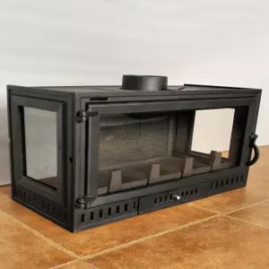 장작 벽난로문 문짝 검정 불멍 내열유리 플라스틱 난로문 카바 주철 난로보호망