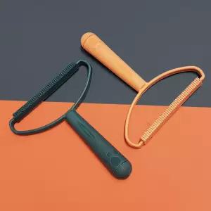 보풀제거기 의류 니트 코트 관리 수동 휴대용 2in1 브러쉬 오렌지 그린 세트