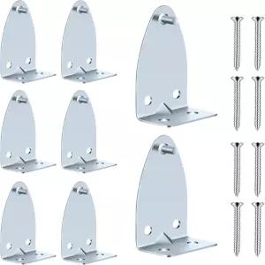 금속 블라인드 고정 브래킷 8개 미니 홀더 하단 레일 클립 교체 부품 및 창문 문용 나사 장착