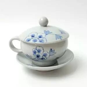 한방차 도자기 페인팅 커피 전통 쌍화차 찻잔 손잡이 라떼