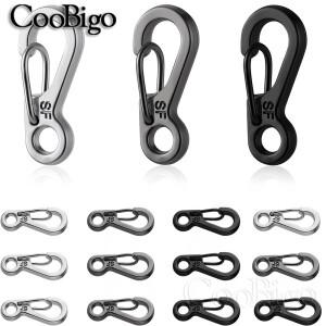 10pc 미니 소형 Carabiner 클립 금속 스프링 스냅 후크 Paracord 매는 밧줄 키 체인 배낭 병 야외 액세서리