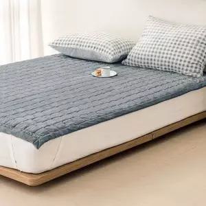 패드 밴드형 누빔 사계절 매트리스 극세사 간절기 침대용 침실패드