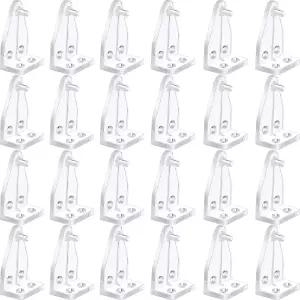 BBTO 40개 1인치 블라인드 홀드 다운 브래킷 클리어 플라스틱 후크 하단 레일 클립 교체 미니 수평 차양