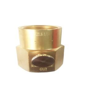 블리드 밸브가 있는 KegLand 소다병 실린더 어댑터(충전 스테이션)(AU 표준) W21.8 암나사에서 G1/2 암나사