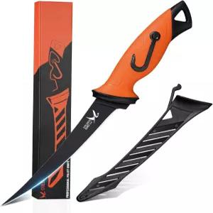 골든 버드 6인치 필레 나이프 - 날카로운 모서리가 있는 낚시 5Cr15Mov 스틸 보닝 미끄럼 방지 손잡이 야외