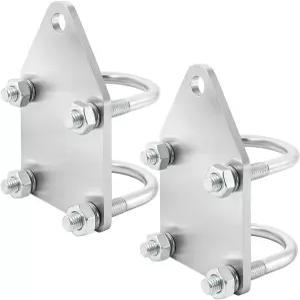 2팩 스티어링 스태빌라이저 브래킷 1.5인치 스트레이트 타이 로드 튜브용 범용 플랫 댐퍼 재배치 키트