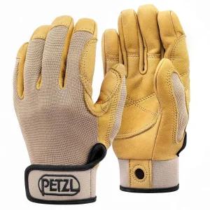 PETZL CORDEX 장갑 - 가볍고 통기성이 좋은 가죽 빌레이 등반 래펠링용 탠 M 890479