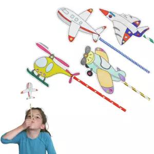 4인용 날리는 빨대 종이 장난감 비행기만들기 고등학생 쉬운 IQ