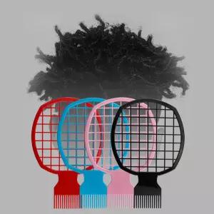 자연 헤어스타일링 도구 - 트위스트 웨이브 ABS 핸들 아프리카 및 컬에 적합 스펀지 모양의 빗 내구성 있는