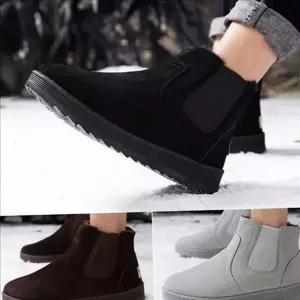 [콩심팥심]스웨이드 남자 방한 부츠 안감 남자 털 부츠 방한화 앵클