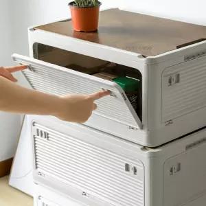 캠핑박스 감성캠핑 테이블 겸 우드상판 폴딩박스 84L 116L 143L 수납함