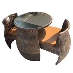 라탄 의자 정원 테이블 휴식 세트 티테이블 야외 발코니
