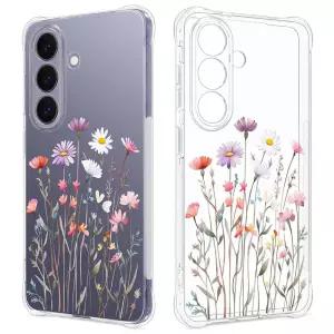 GREATRULY 여성용 여성용 플로럴 클리어 케이스, 갤럭시 S26용 예쁜 폰 커버, 플라워 디자인 귀여운 패턴