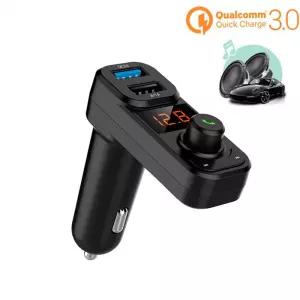 차량용카팩 퀵차지 고속충전 올인원 차량용 블루투스 무선카팩 USB충전재생 WNA-900BF