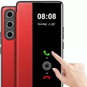 For Samsung Note 20 Ultra Case Flip Leather Clear S-View [Touchable Window] for Samsung Galaxy Note