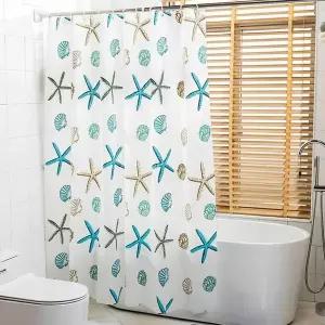 [콩심팥심]욕실 물튀김 방지 PEVA 샤워커튼 180x180cm 반투명 가림막 커텐