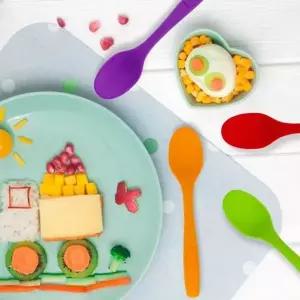 [골드스마일]어린이 숟가락 부드러운 수저 휴대용 실리콘 국내생산 아동용