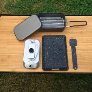 캠핑주전자 알루미늄 합금 휴대용 캠핑 끓는 물 냄비 손잡이가 있는 주전자 여행 배낭 여행용 야외 조리기