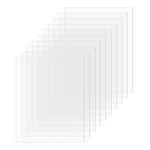 심바럭스 아크릴 시트 클리어 플렉시글라스 8 u201D x 10 0.04 두께 (1mm) 투명 플라스틱 플렉시 유리 보드 10팩, 사진 액자 교체용 보호지 포함, DIY 디스플레이 프로젝트, 공예