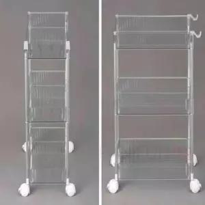 [JED] 베란다선반 플라스틱선반 이동선반 세탁선반 3단 주방선반 투명 선반가구 39x21